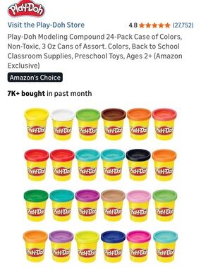 24‑Pack Play-Doh Modeling Compound — Multicolor, NEW!